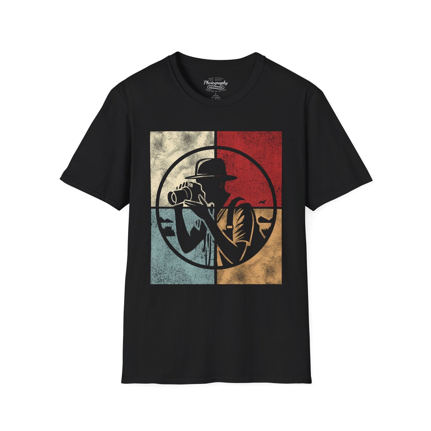 0024. Colored Silhouette Of A Photographer Unisex T-Shirt