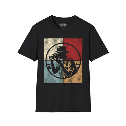 0024. Colored Silhouette Of A Photographer Unisex T-Shirt