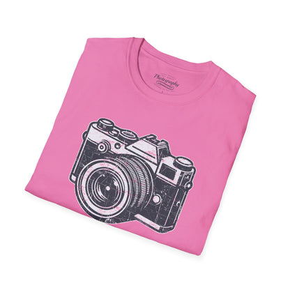 0048. Grunge Retro Photo Camera Unisex T-Shirt