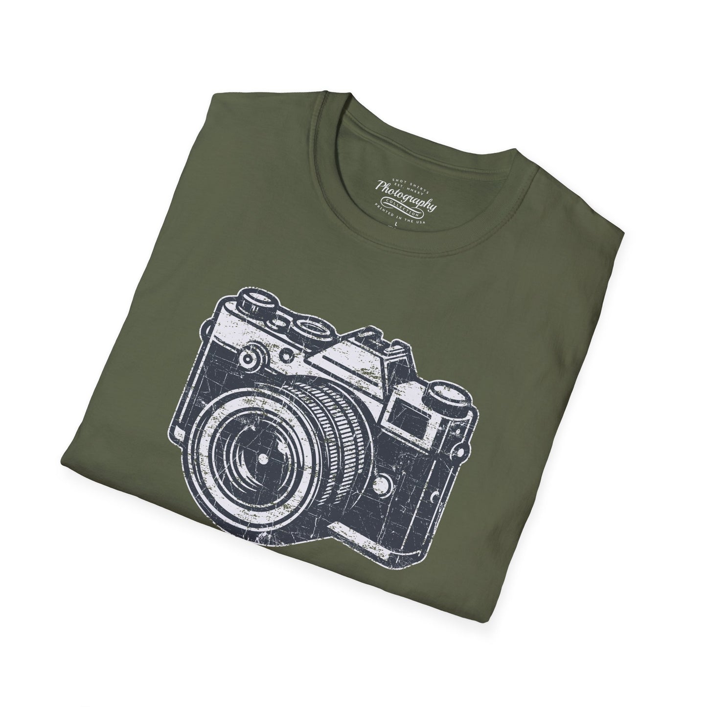 0048. Grunge Retro Photo Camera Unisex T-Shirt