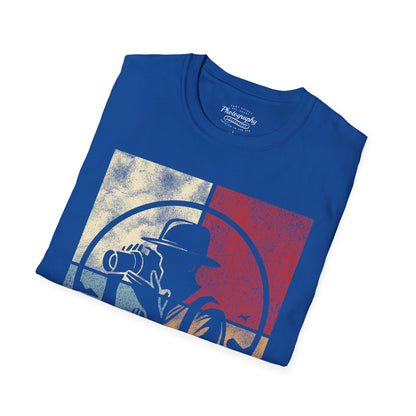 0024. Colored Silhouette Of A Photographer Unisex T-Shirt
