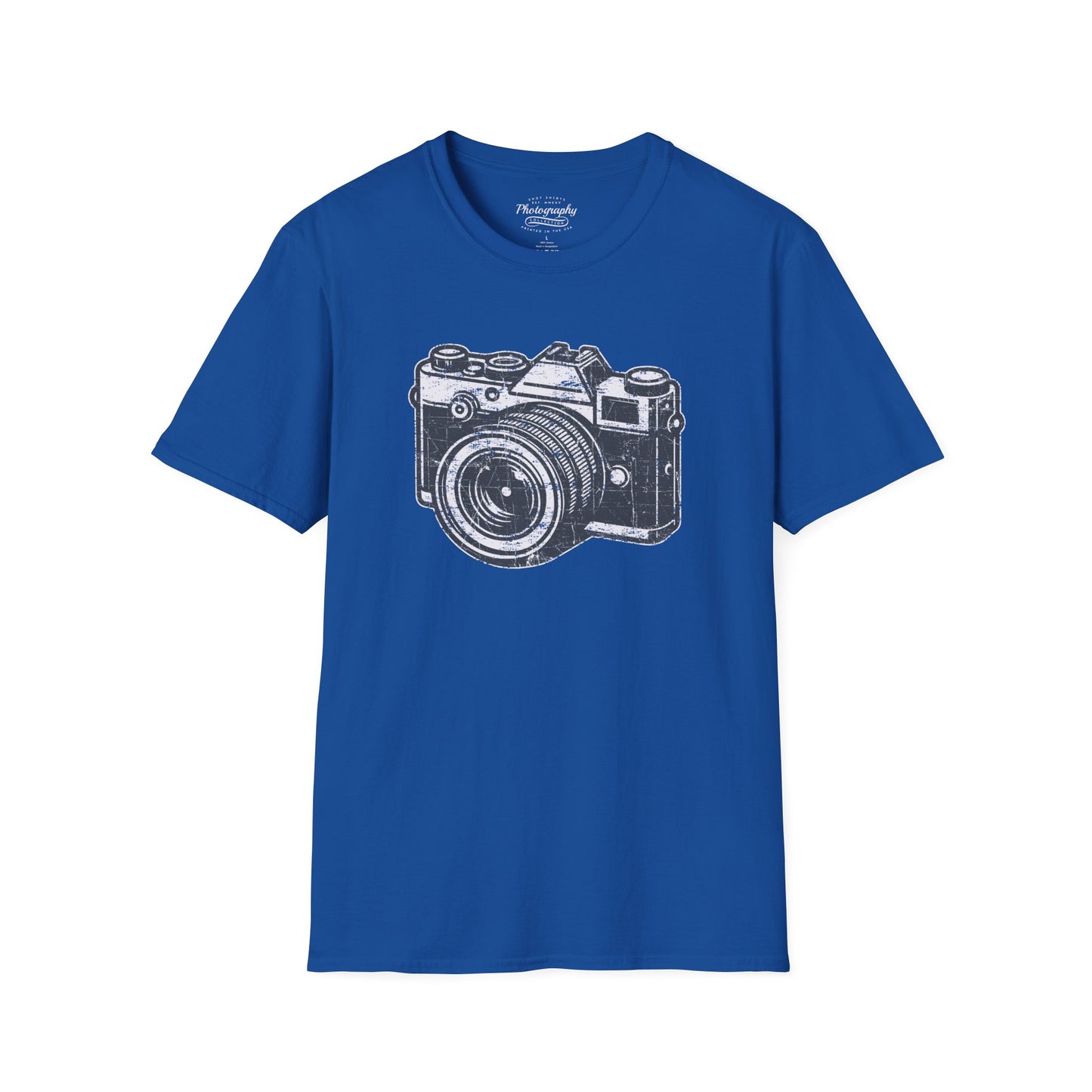 0048. Grunge Retro Photo Camera Unisex T-Shirt