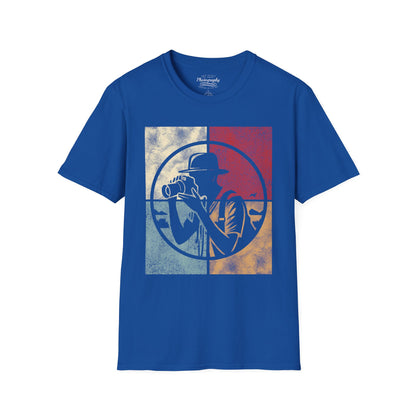 0024. Colored Silhouette Of A Photographer Unisex T-Shirt