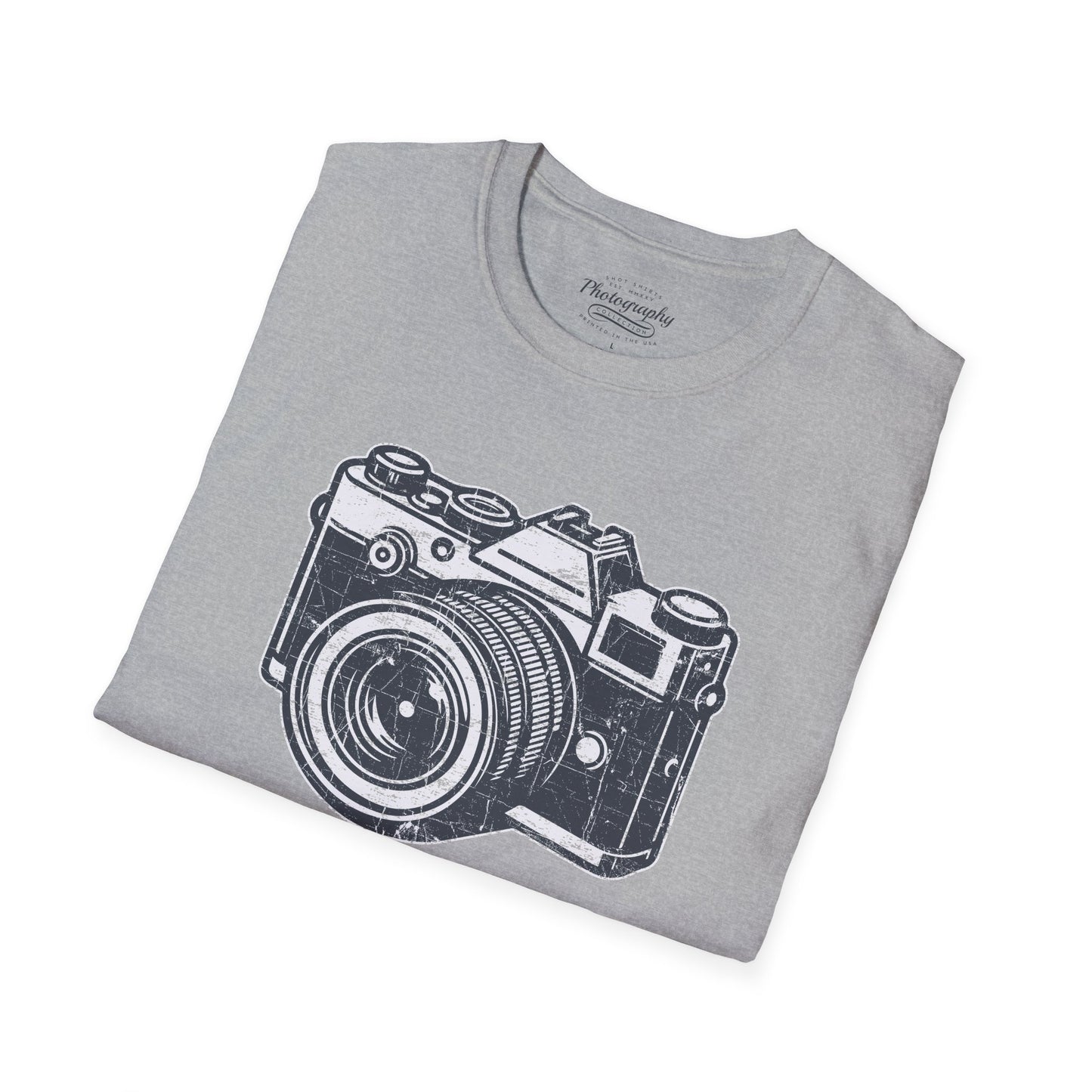 0048. Grunge Retro Photo Camera Unisex T-Shirt
