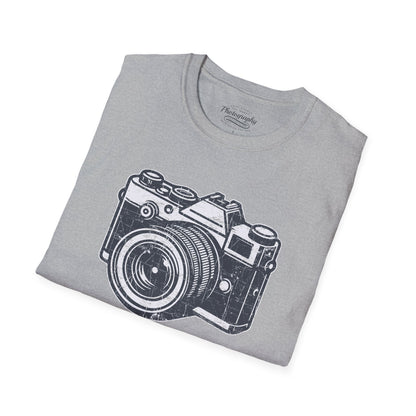 0048. Grunge Retro Photo Camera Unisex T-Shirt