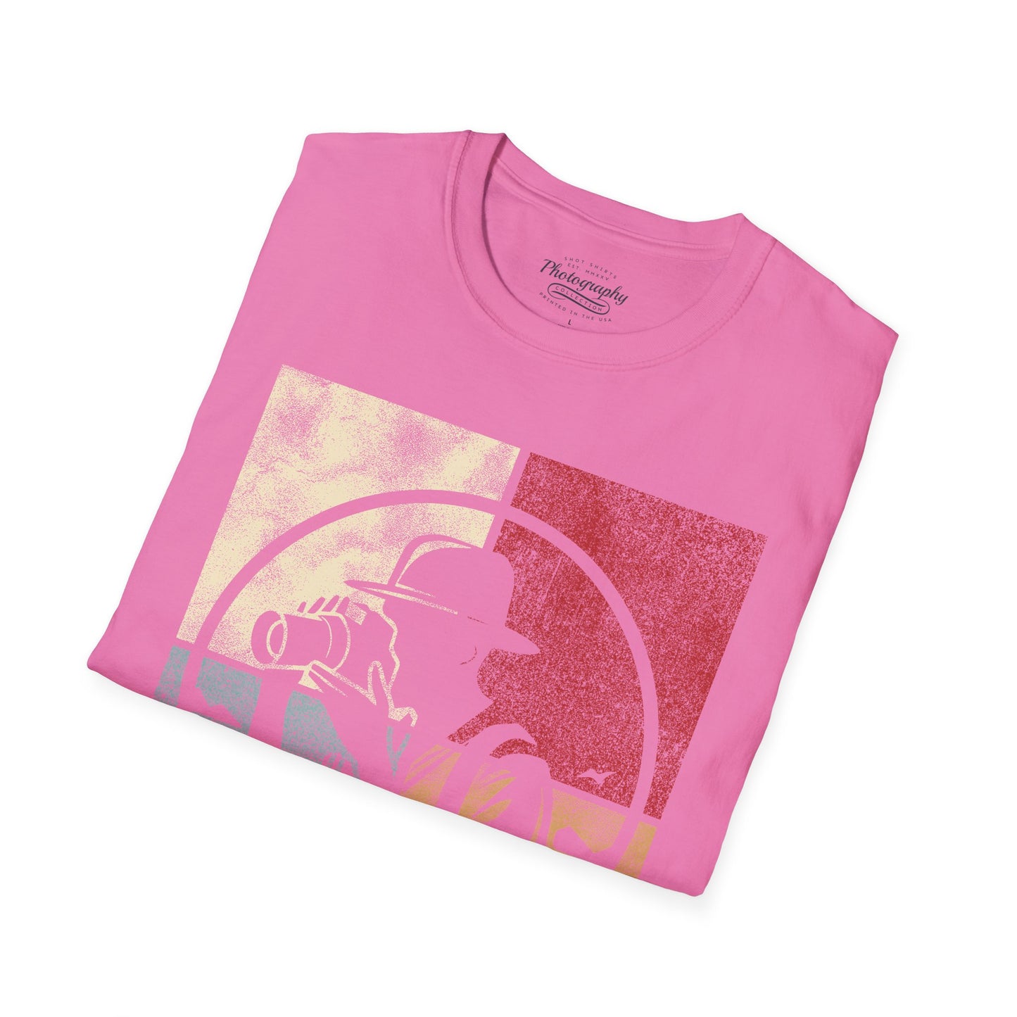 0024. Colored Silhouette Of A Photographer Unisex T-Shirt