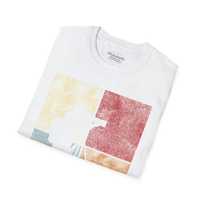 0026. Colored Silhouette Of A Photographer Unisex T-Shirt