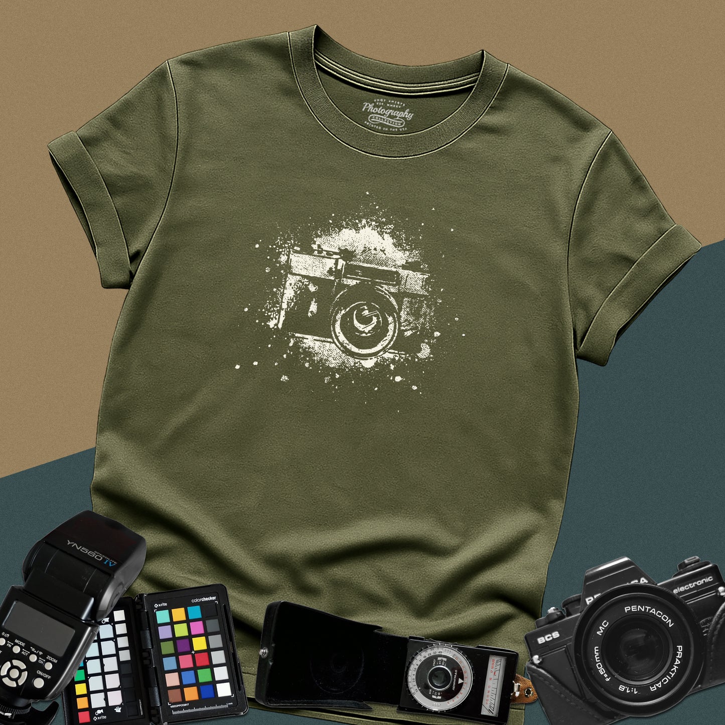 0016. Watercolor Painted Camera Unisex T-Shirt