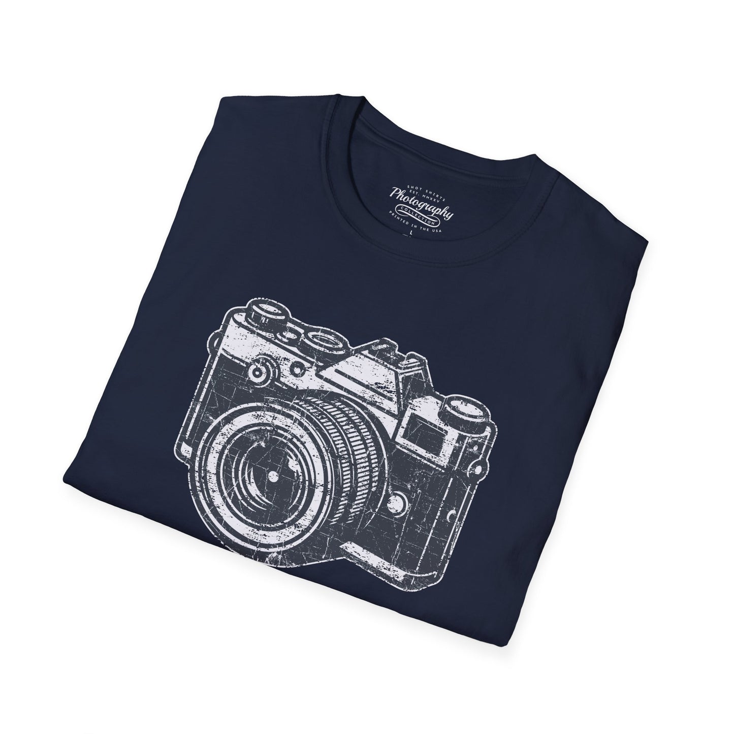 0048. Grunge Retro Photo Camera Unisex T-Shirt