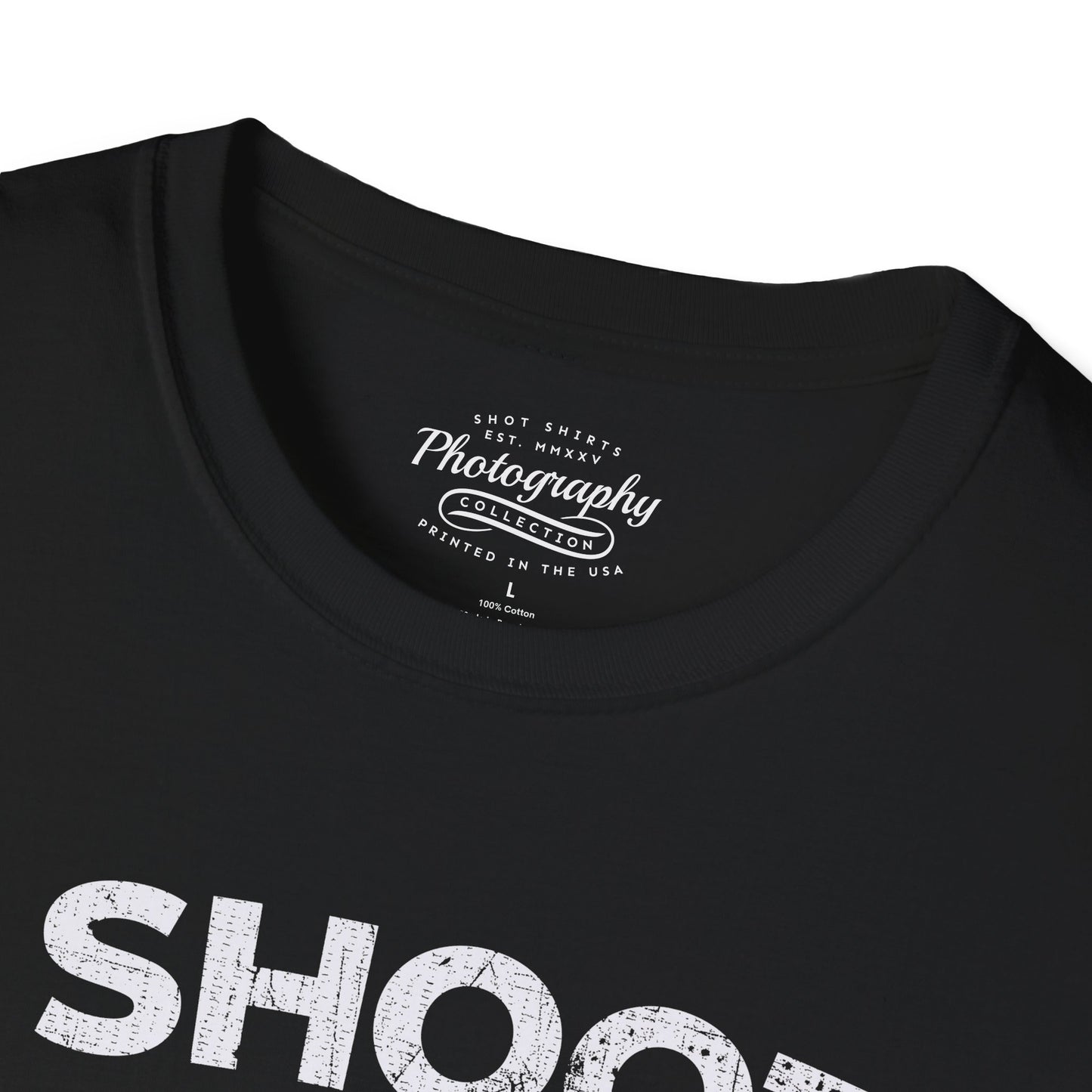 0047. I Shoot People Hand Drawn Retro Photo Camera Unisex T-Shirt