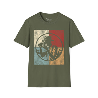0024. Colored Silhouette Of A Photographer Unisex T-Shirt