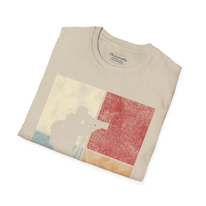 0026. Colored Silhouette Of A Photographer Unisex T-Shirt