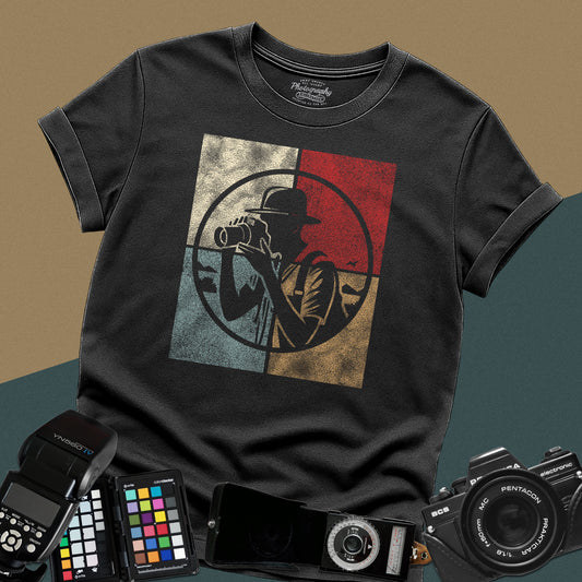 0024. Colored Silhouette Of A Photographer Unisex T-Shirt