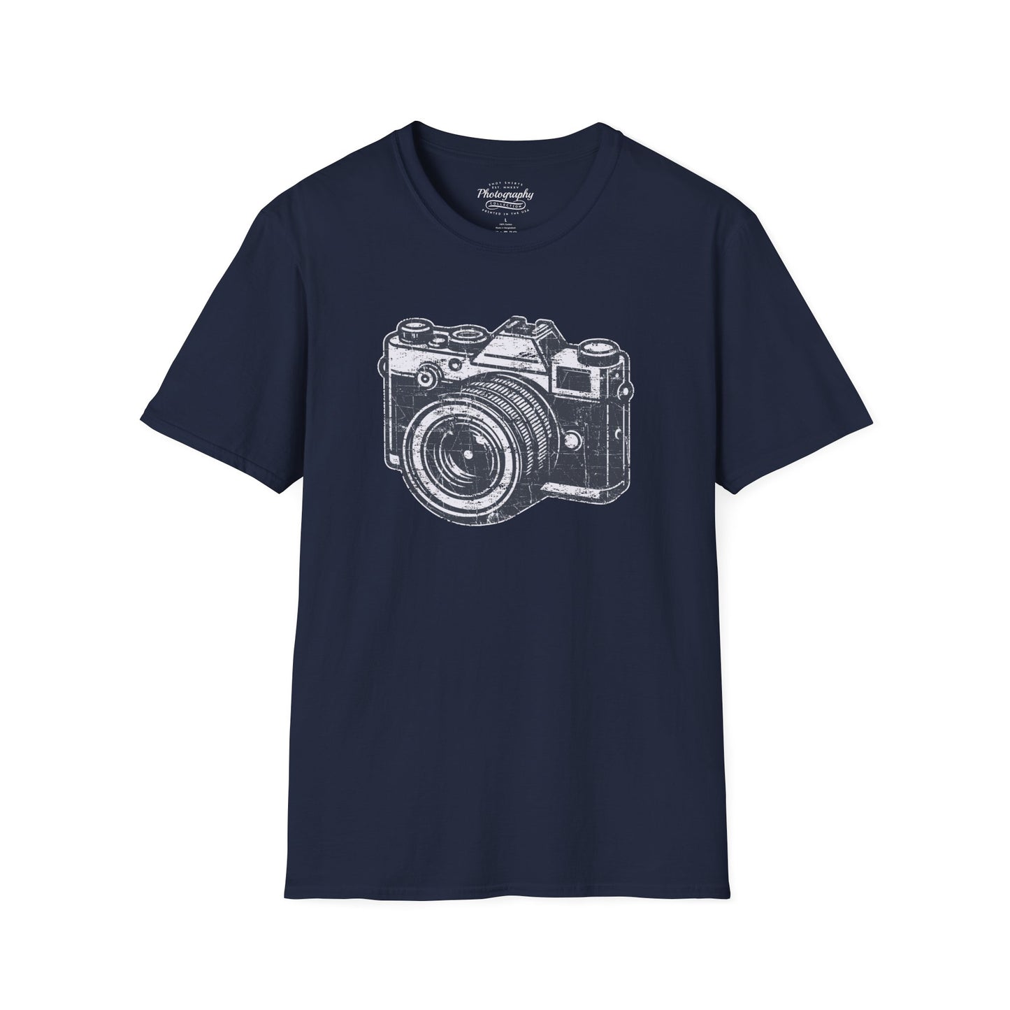 0048. Grunge Retro Photo Camera Unisex T-Shirt