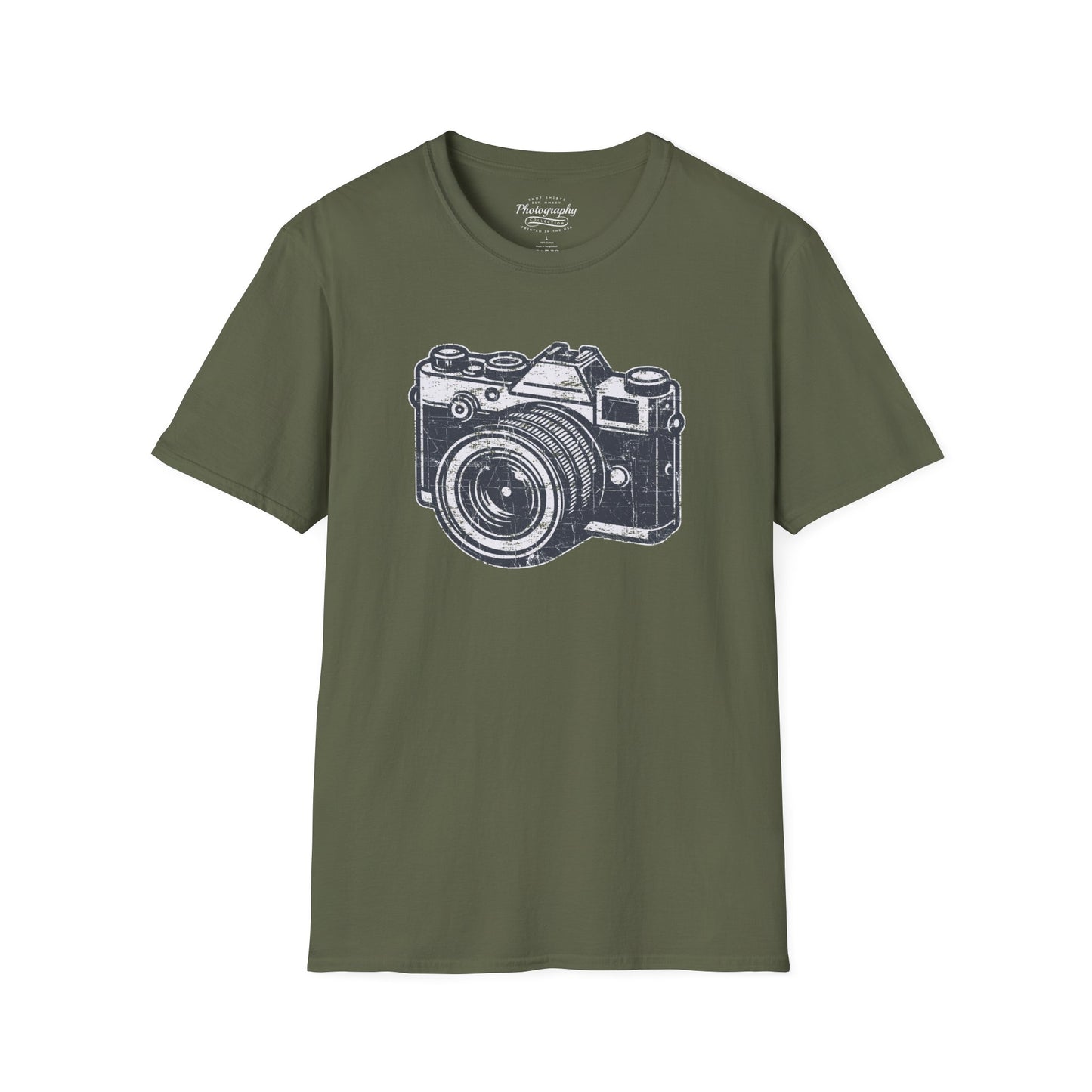 0048. Grunge Retro Photo Camera Unisex T-Shirt