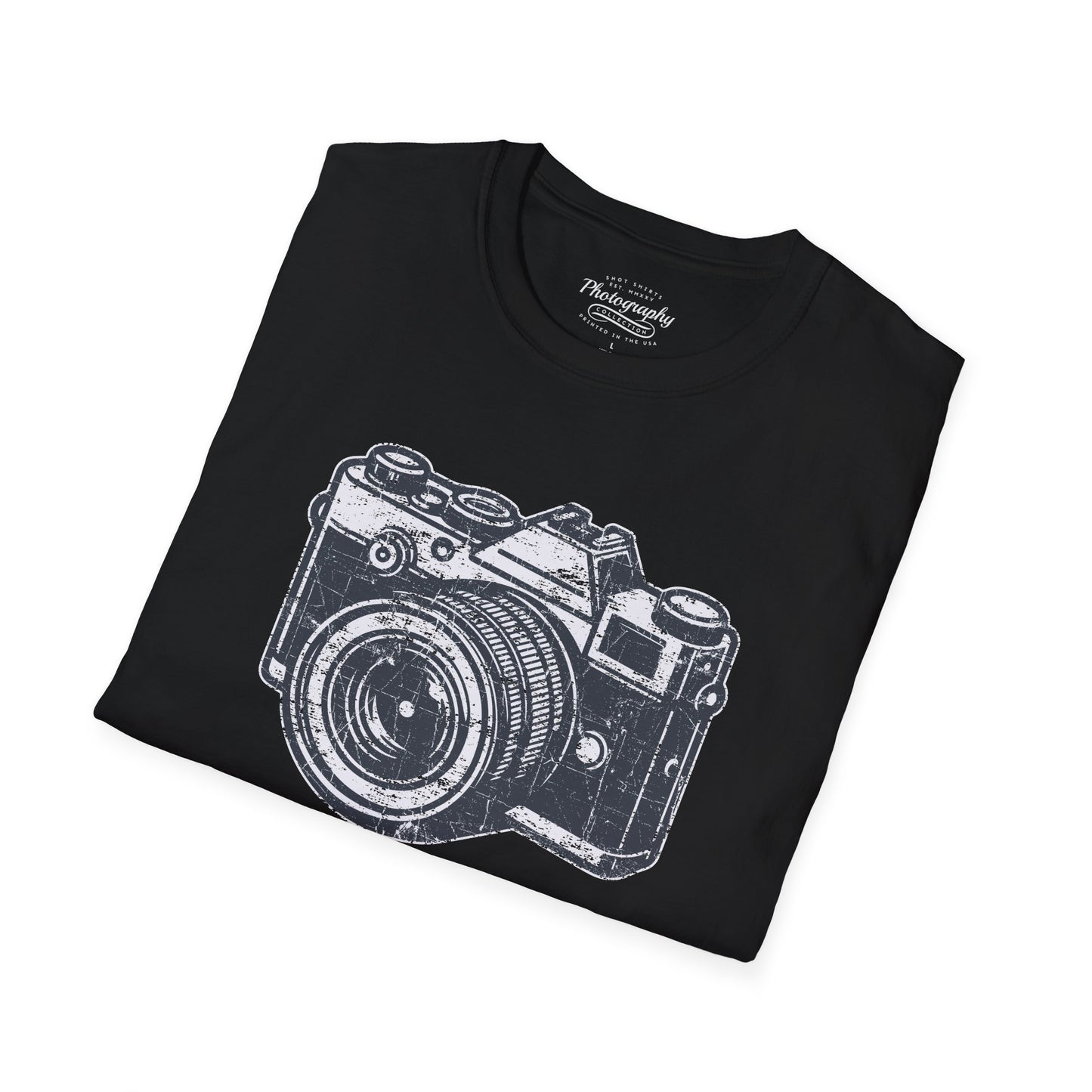 0048. Grunge Retro Photo Camera Unisex T-Shirt
