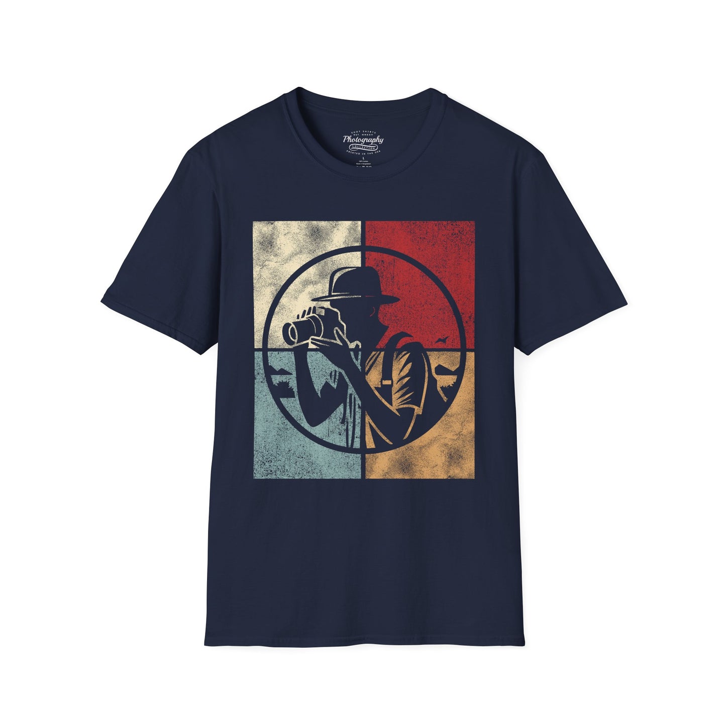 0024. Colored Silhouette Of A Photographer Unisex T-Shirt