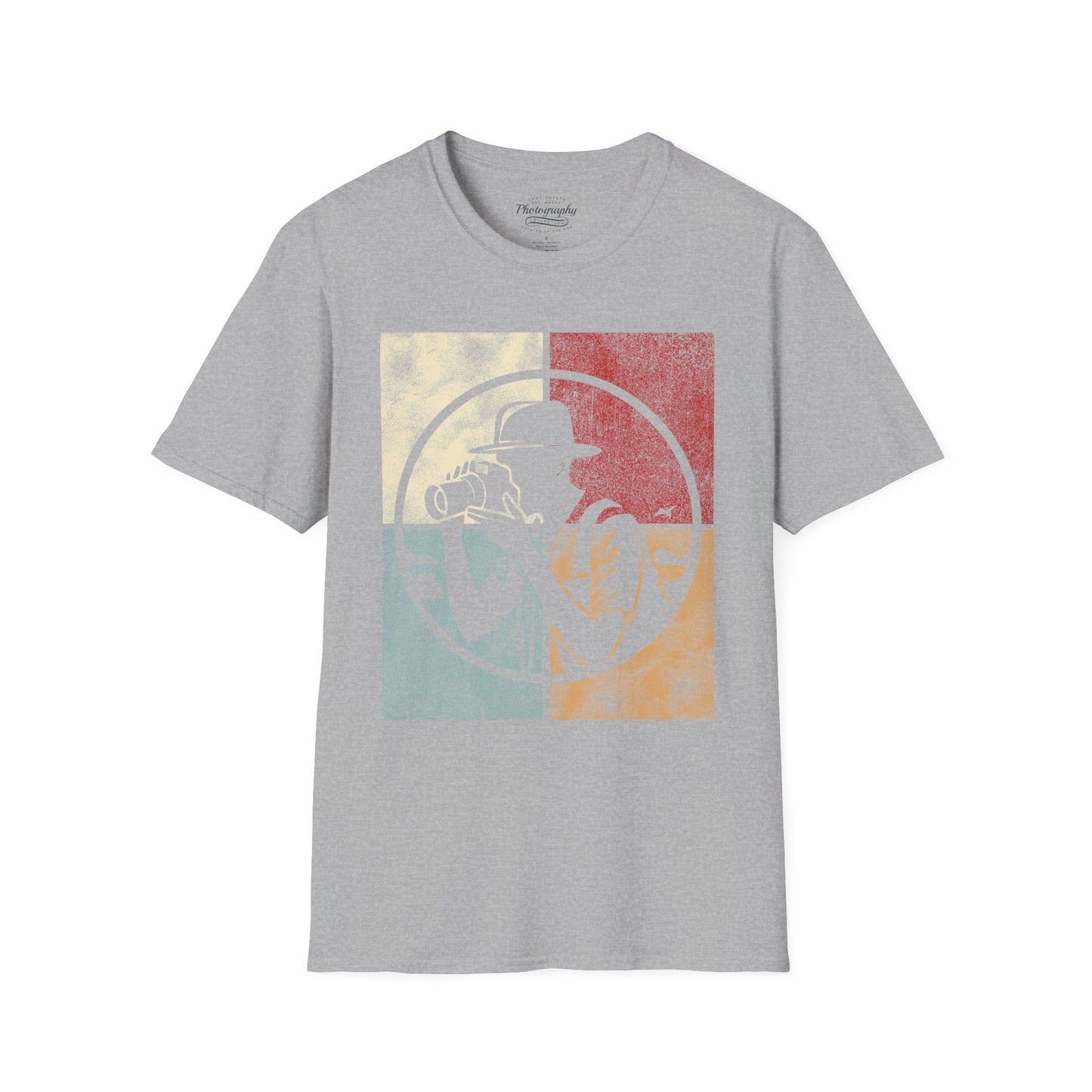 0024. Colored Silhouette Of A Photographer Unisex T-Shirt