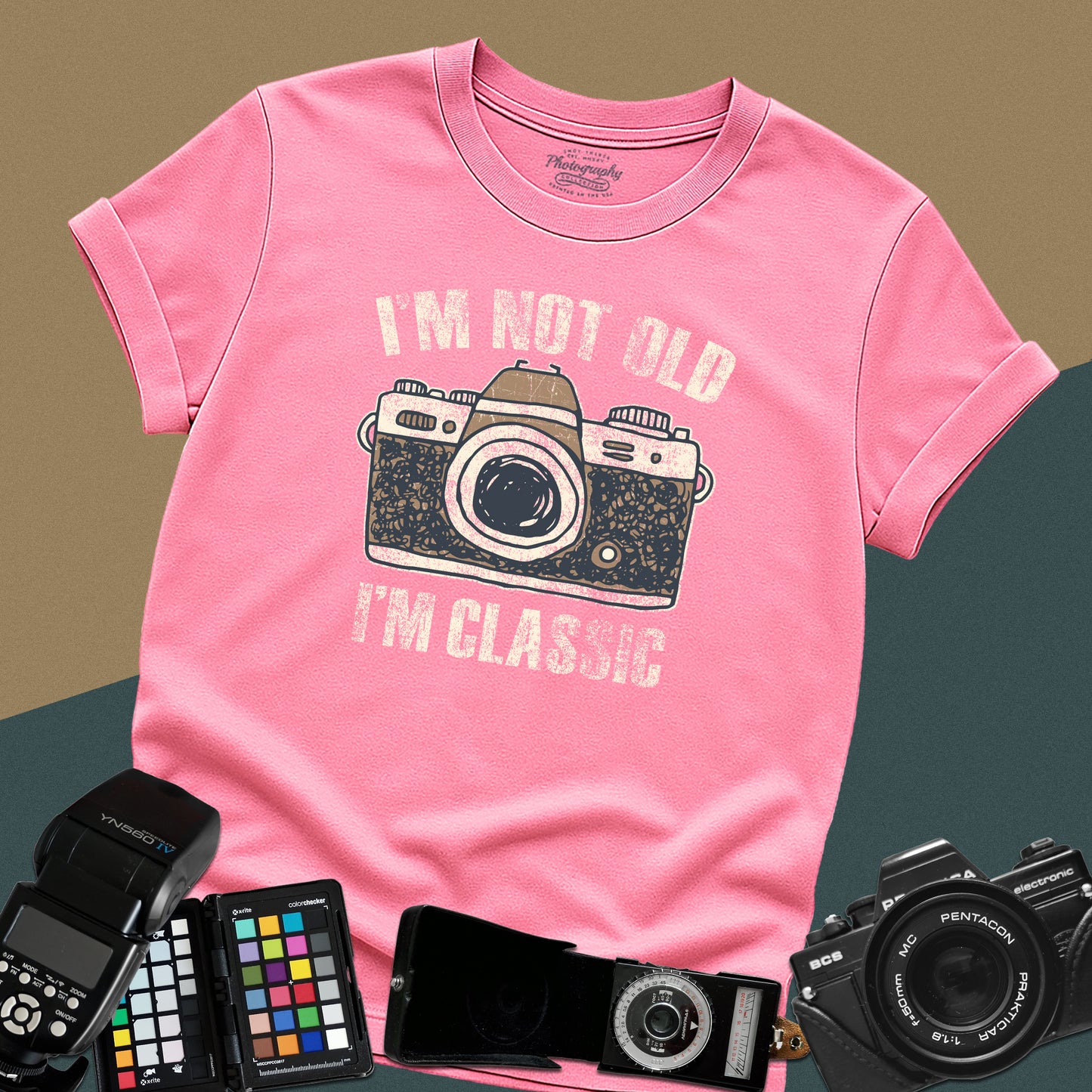 0051. I'm Not Old I'm Classic Retro Hand-Drawn Photo Camera Unisex T-Shirt