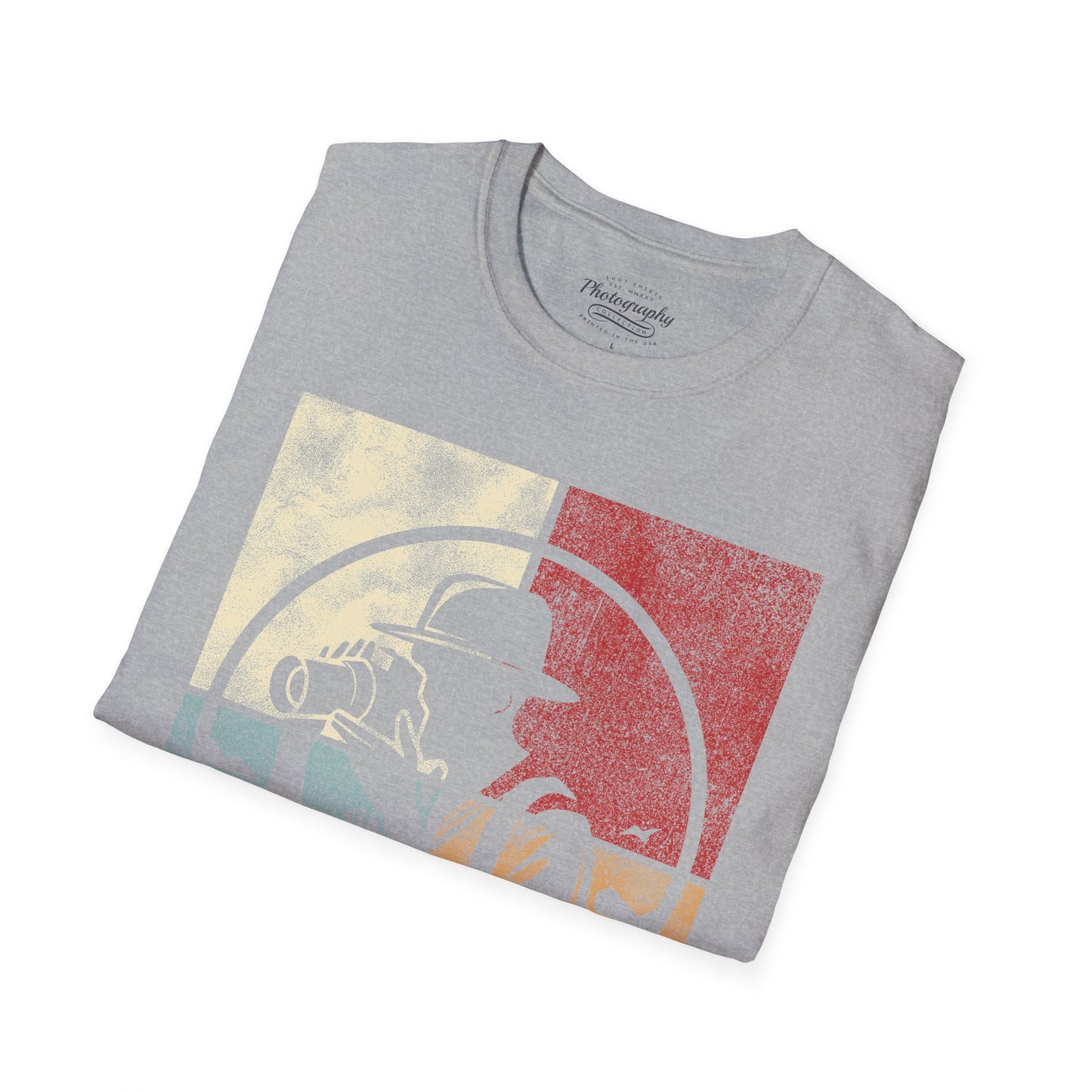 0024. Colored Silhouette Of A Photographer Unisex T-Shirt