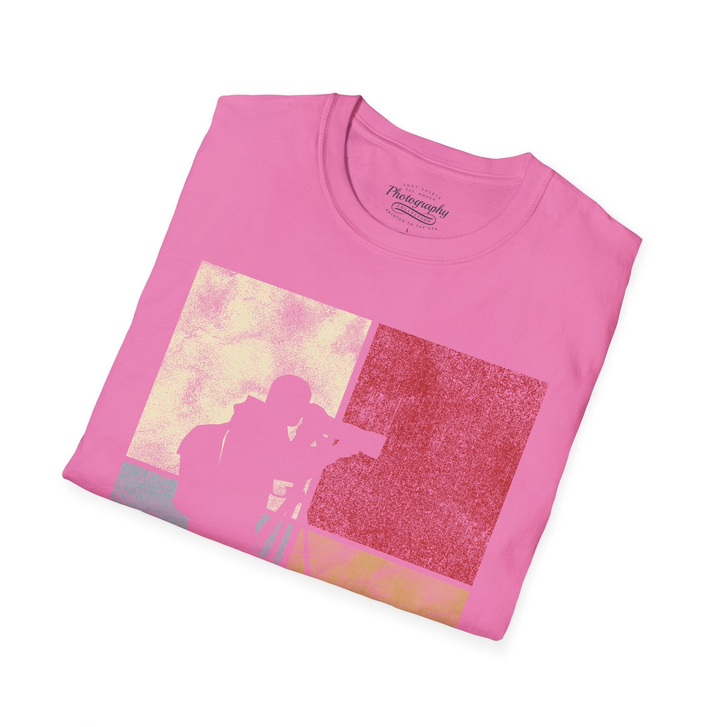0026. Colored Silhouette Of A Photographer Unisex T-Shirt
