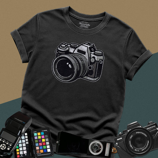 0054. Classic Grunge Photo Camera Unisex T-Shirt