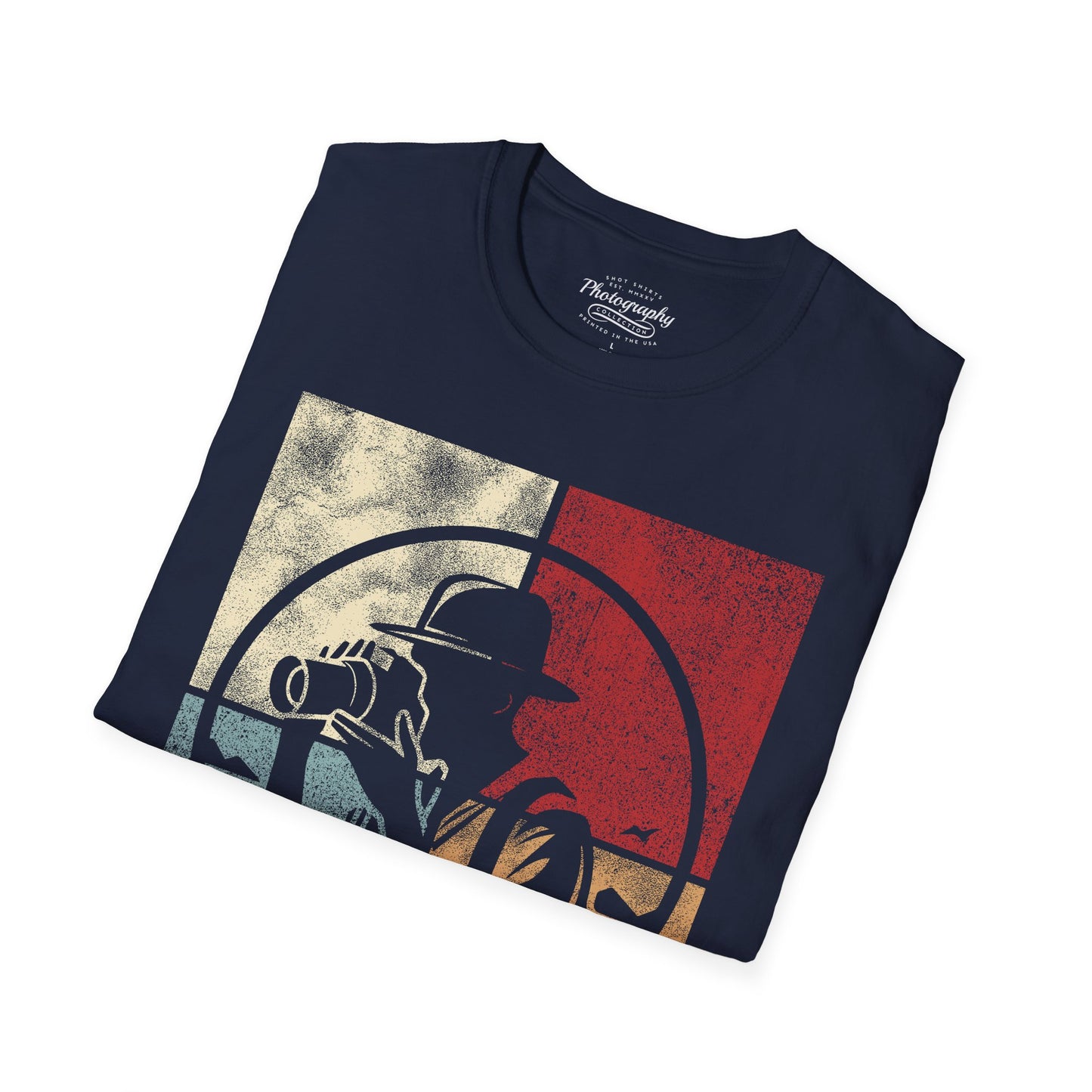 0024. Colored Silhouette Of A Photographer Unisex T-Shirt