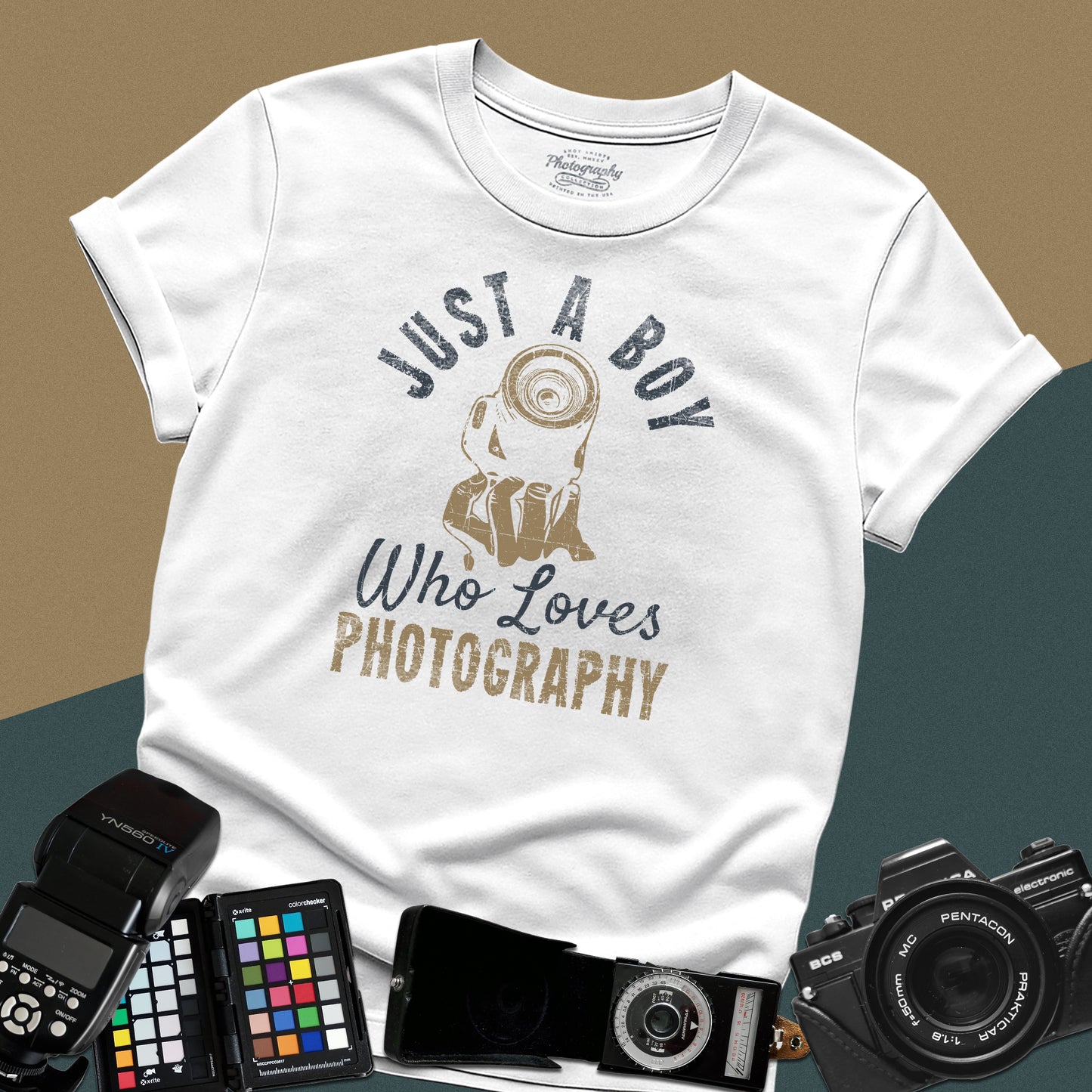 0066. Just A Boy Who Loves Photography Unisex T-Shirt