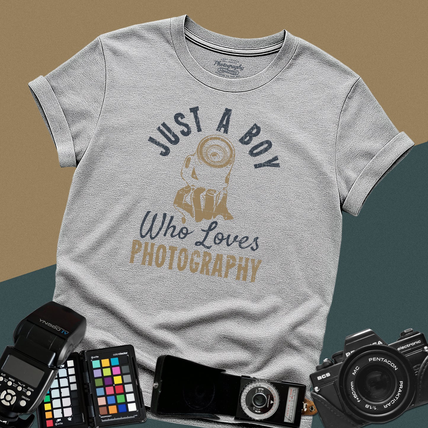 0066. Just A Boy Who Loves Photography Unisex T-Shirt