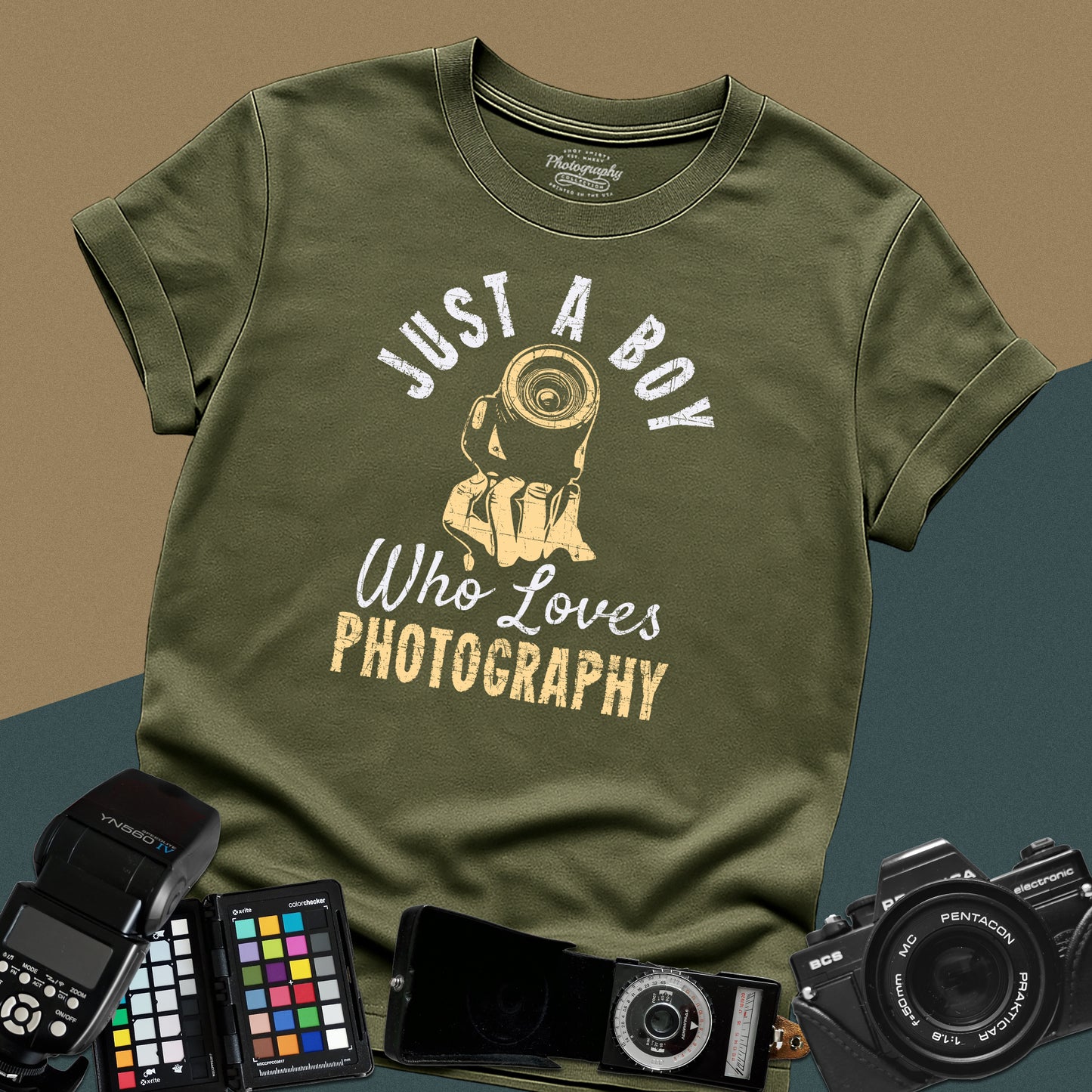 0066. Just A Boy Who Loves Photography Unisex T-Shirt
