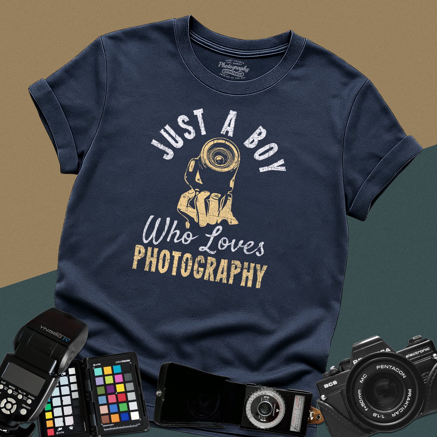 0066. Just A Boy Who Loves Photography Unisex T-Shirt