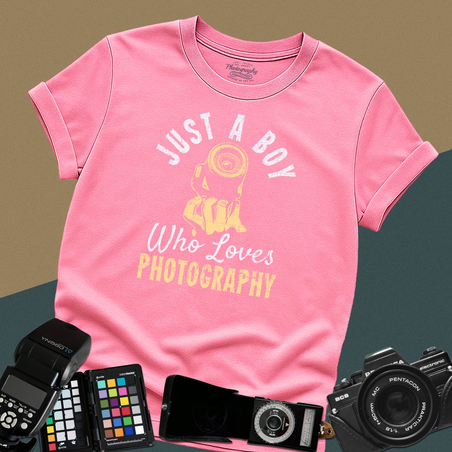 0066. Just A Boy Who Loves Photography Unisex T-Shirt