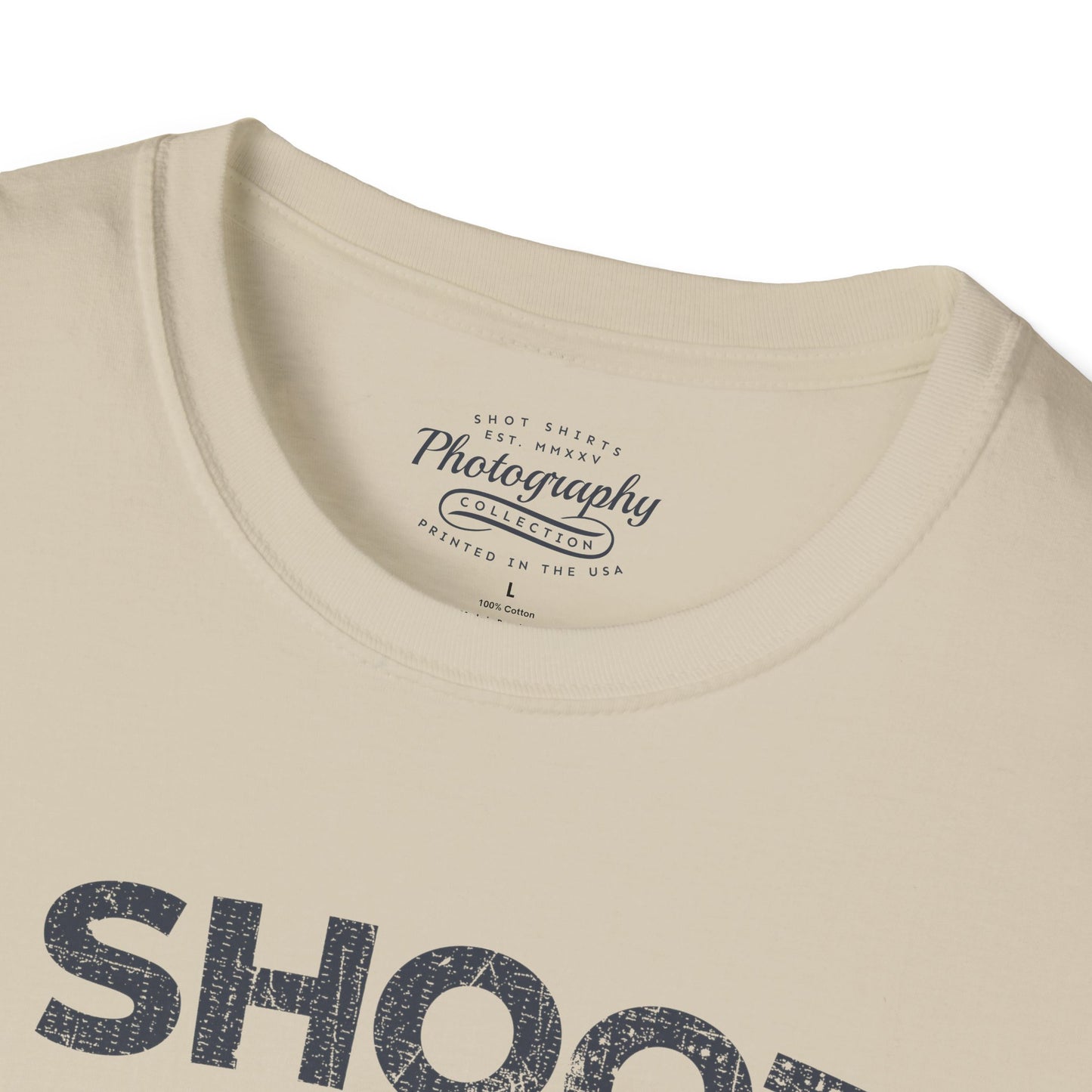 0047. I Shoot People Hand Drawn Retro Photo Camera Unisex T-Shirt
