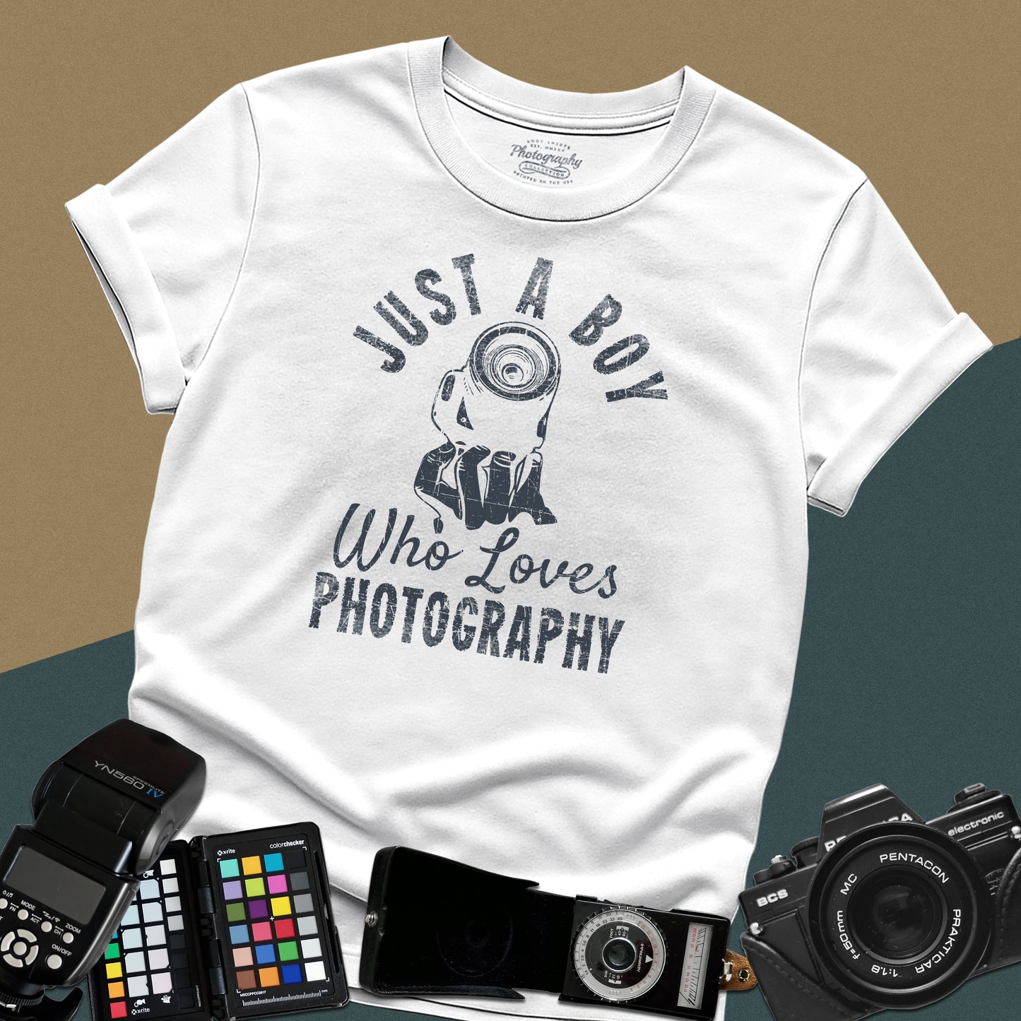 0067. Just A Boy Who Loves Photography Unisex T-Shirt