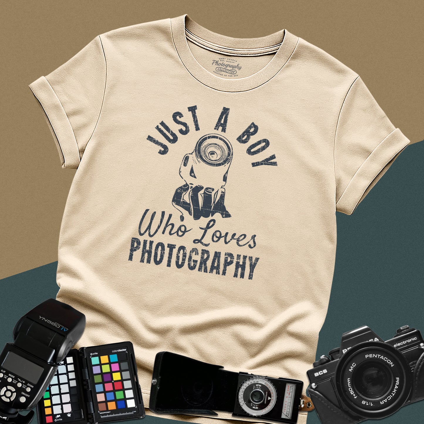 0067. Just A Boy Who Loves Photography Unisex T-Shirt