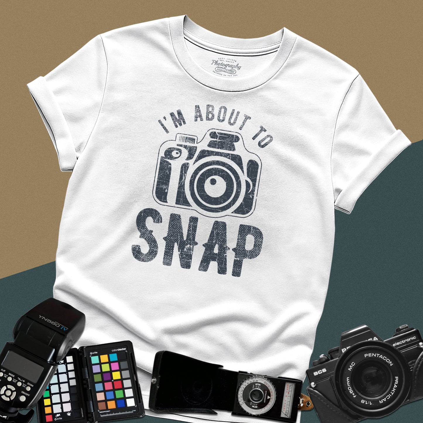0070. I'm About To Snap Grunge Photo Camera Unisex T-Shirt