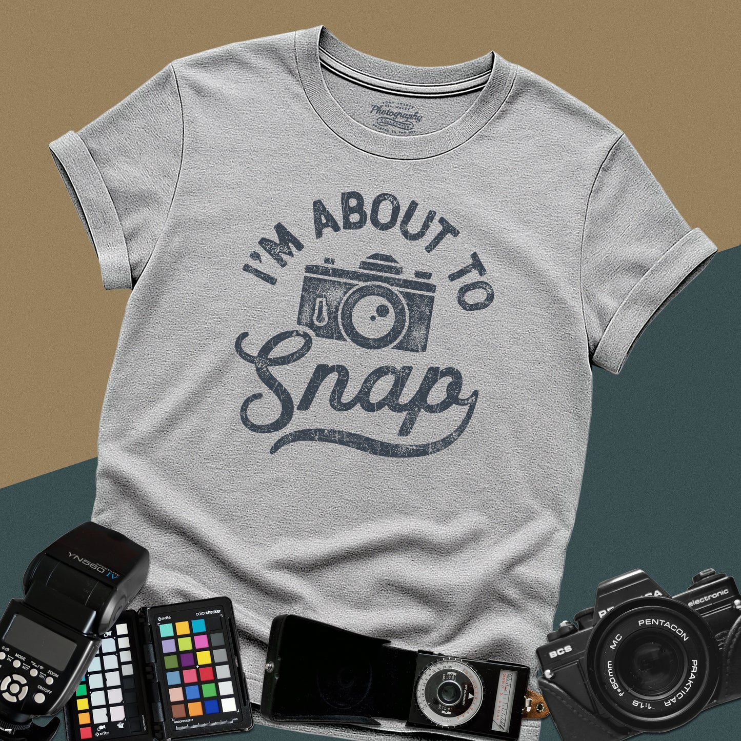0071. I'm About To Snap Grunge Photo Camera Unisex T-Shirt