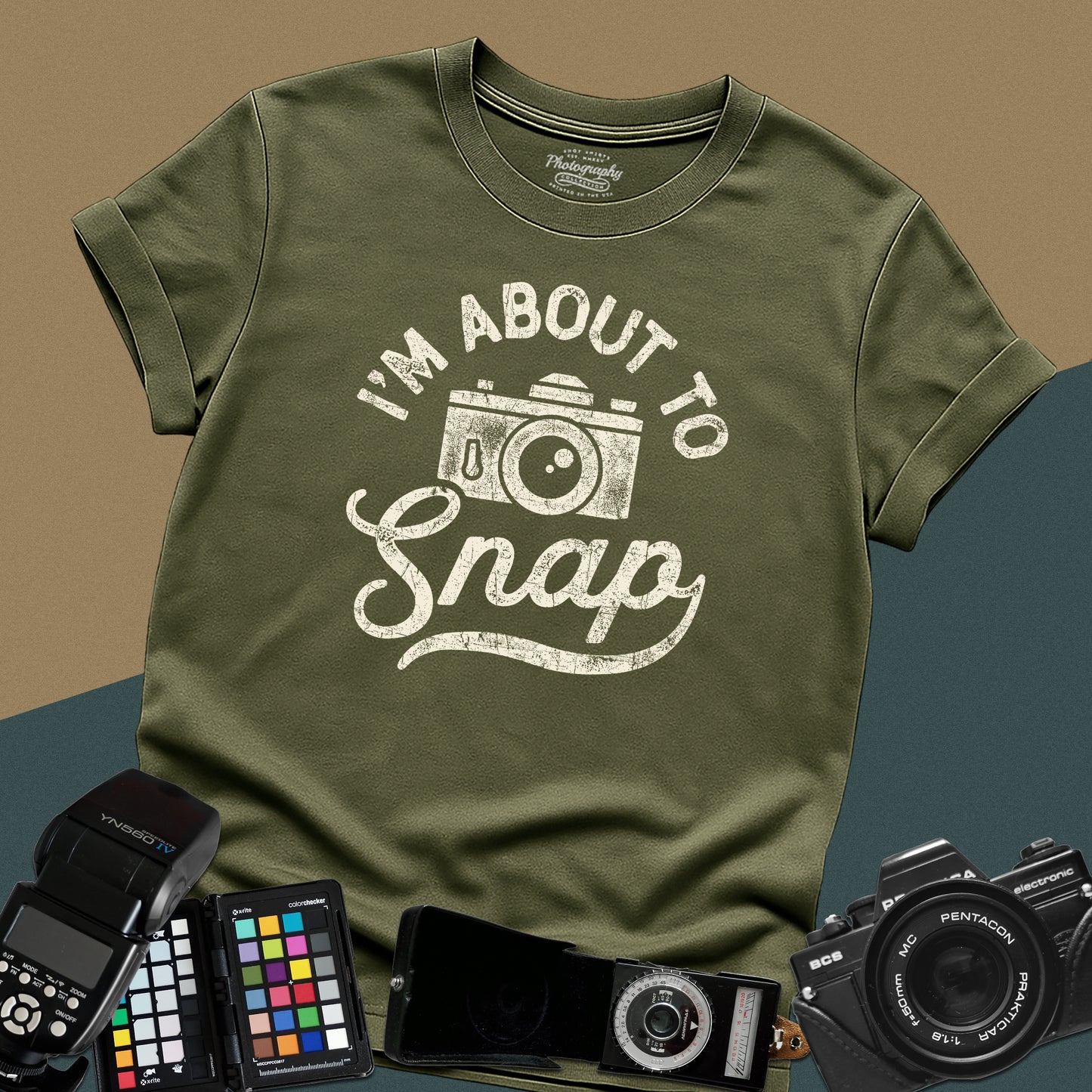 0071. I'm About To Snap Grunge Photo Camera Unisex T-Shirt