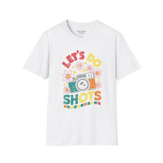 0100. Let's Do Shots Flowers Photo Camera Unisex T-Shirt