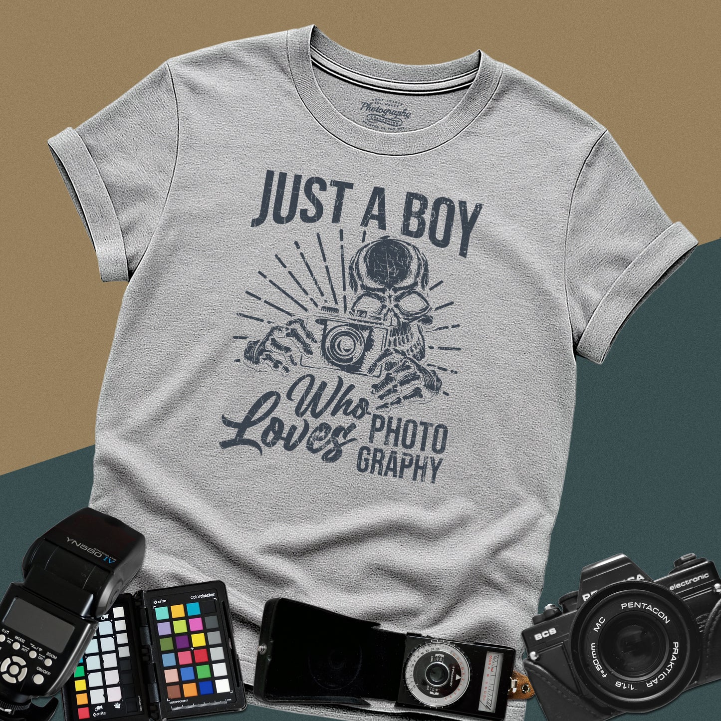 0075. Just A Boy Who Loves Photography Unisex T-Shirt