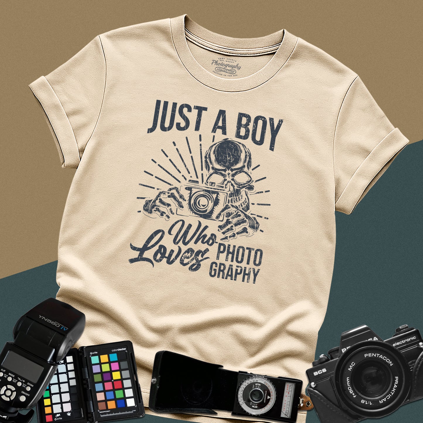 0075. Just A Boy Who Loves Photography Unisex T-Shirt