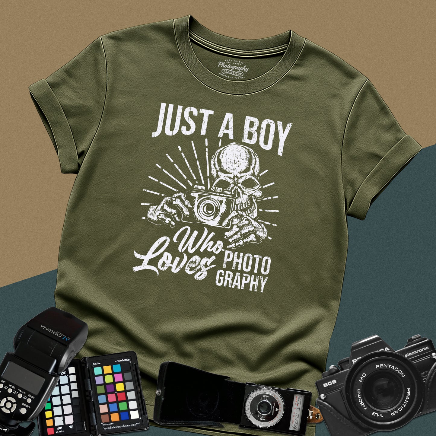 0075. Just A Boy Who Loves Photography Unisex T-Shirt