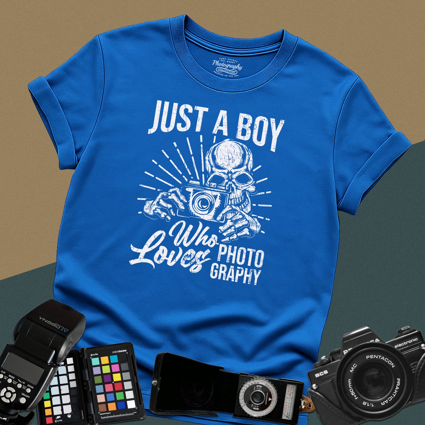 0075. Just A Boy Who Loves Photography Unisex T-Shirt