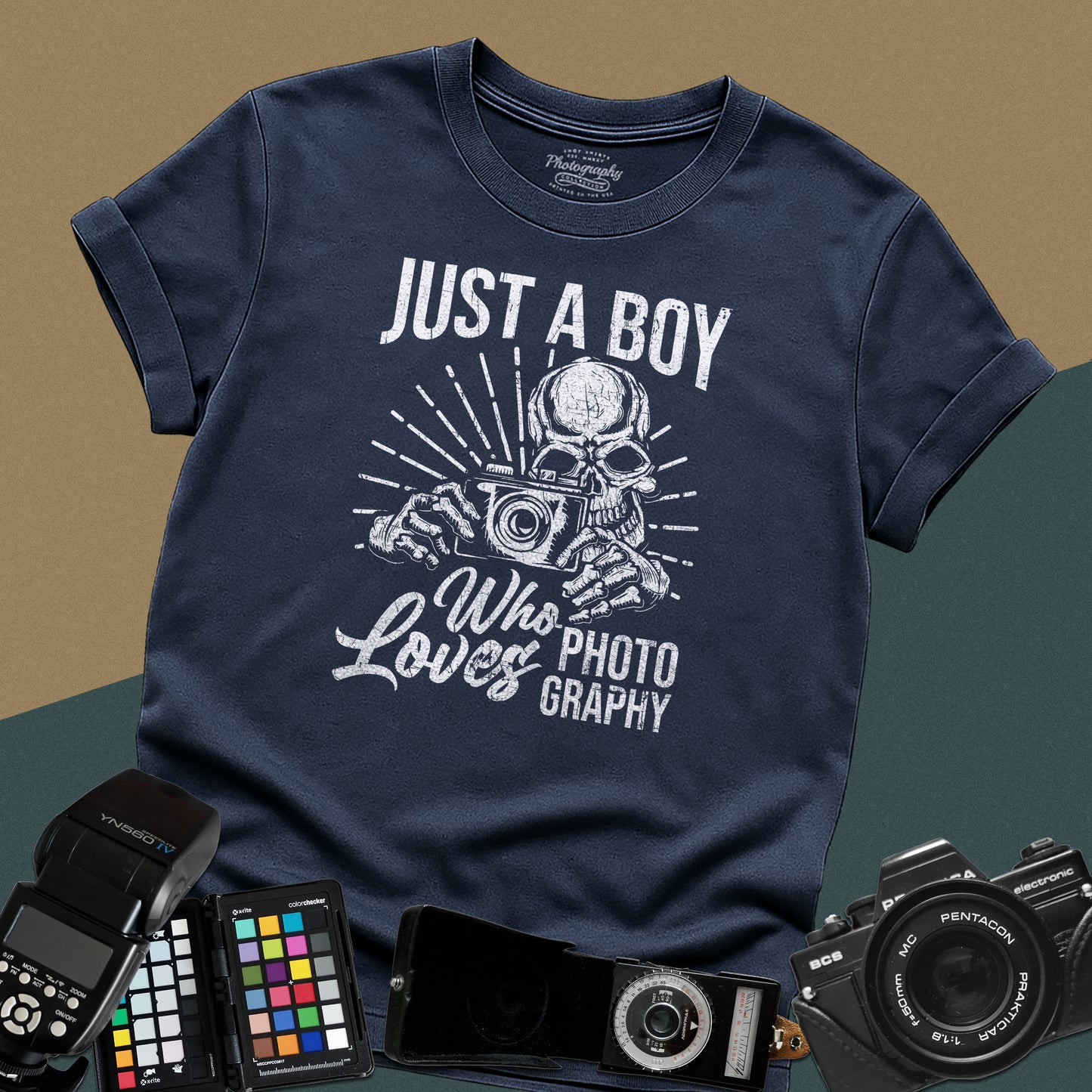 0075. Just A Boy Who Loves Photography Unisex T-Shirt