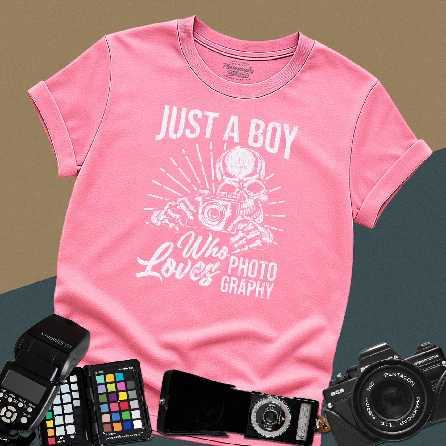0075. Just A Boy Who Loves Photography Unisex T-Shirt