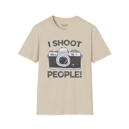 0047. I Shoot People Hand Drawn Retro Photo Camera Unisex T-Shirt