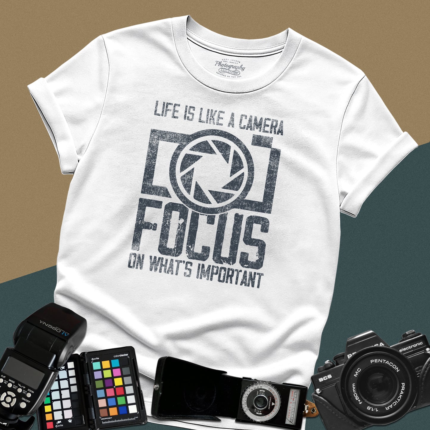 0077. Life Is Like A Camera Focus On What's Important Unisex T-Shirt