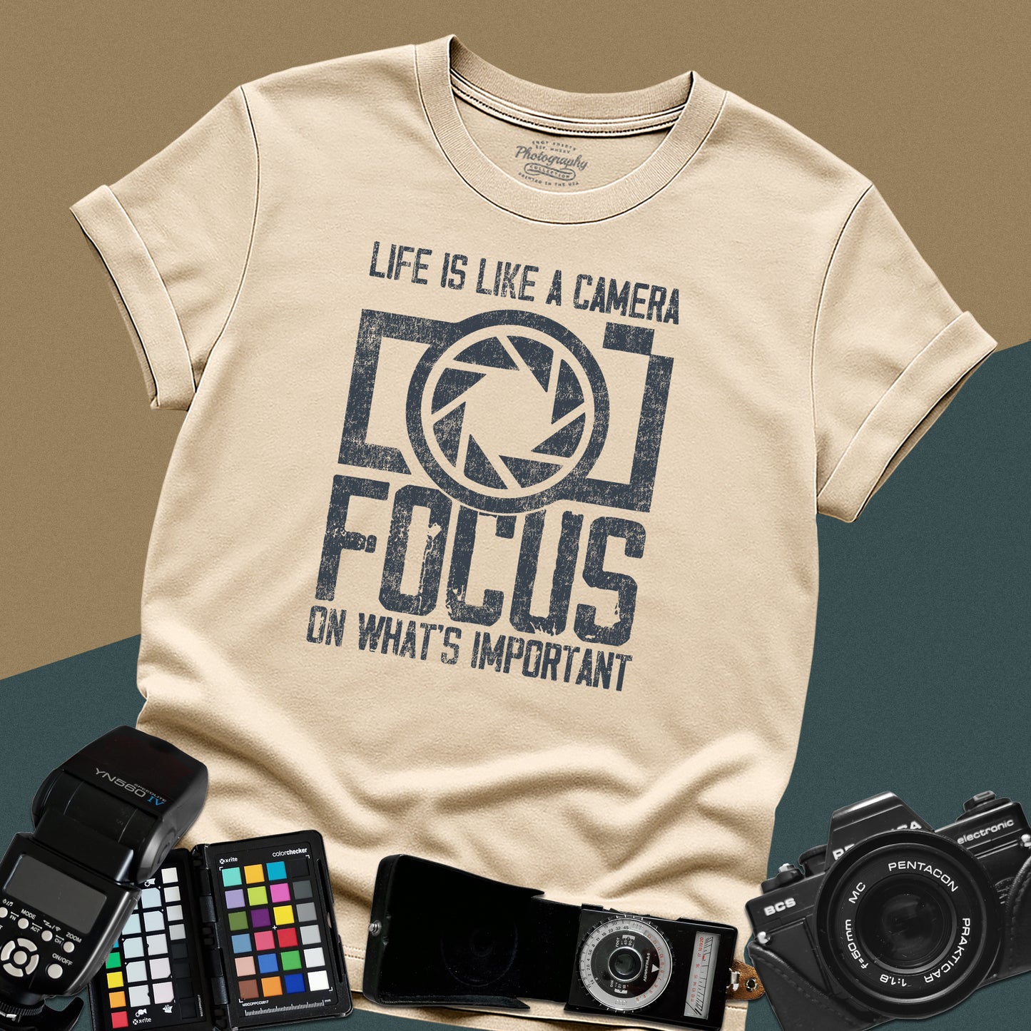 0077. Life Is Like A Camera Focus On What's Important Unisex T-Shirt