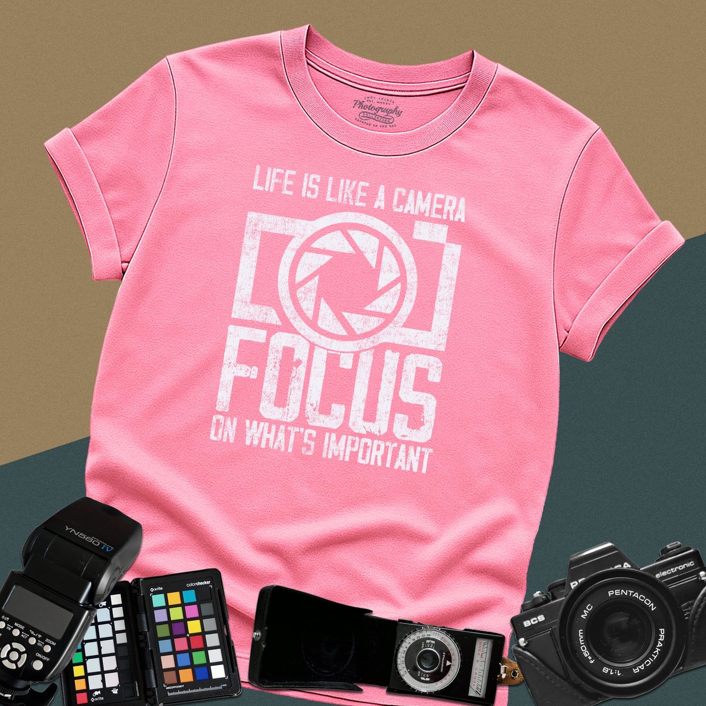 0077. Life Is Like A Camera Focus On What's Important Unisex T-Shirt