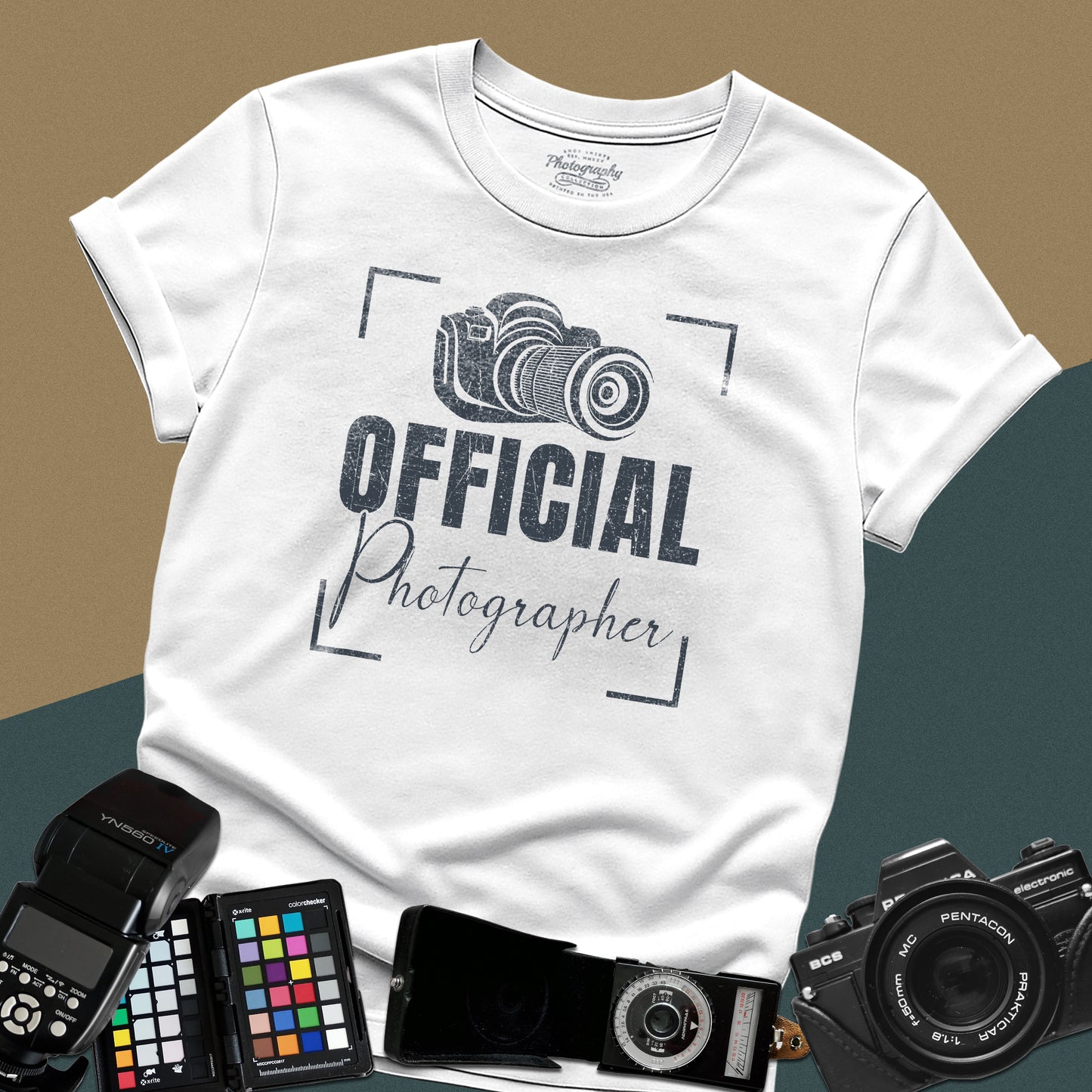 0083. Official Photographer Grunge Photo Camera Unisex T-Shirt